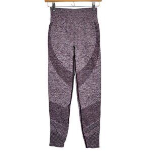 Victoria's Secret PINK Seamless Leggings Womens S‎ Burgundy Heather Vented